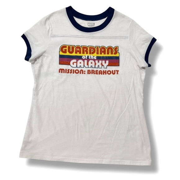 Disney Parks Guardians Of The Galaxy Mission Breakout Ringer Tee DCA Adult XL - Picture 1 of 5